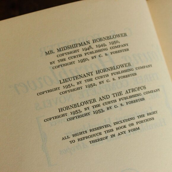 Vintage 1950s Book, "Young Hornblower", C.S. Forester, Three Complete Novels - Picture 7 of 10